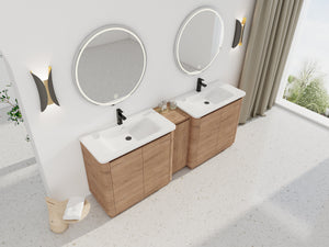 84'' Freestanding Bathroom Vanity with Ceramic Sink