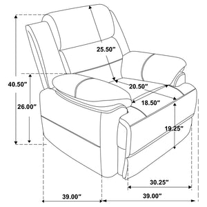 Worthington - Padded Arm Accent Chair - Dark Brown