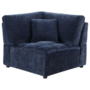 Azure - 6 Piece Upholstered Modular Sectional Sofa - Blue