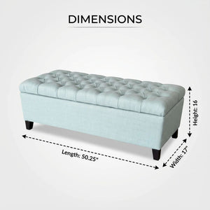 Storage Ottoman Bench With Safety Hinges