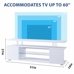 TV Stant With LED And Large Side Cabinet