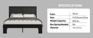 Full Size Wood Platform Bed Frame