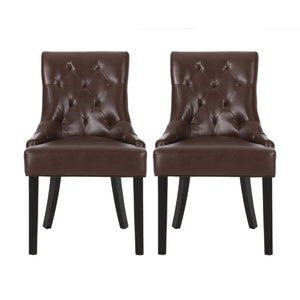 Cheney Contemporary Dining Chair Tufted Upholstery (Set of 2)
