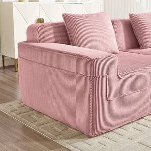 Armless Sofa With Pillow - Pink