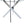 Dining Table With Cross Metal Leg And Tempered Glass, Modern Space Saving Kitchen Table For Living Room
