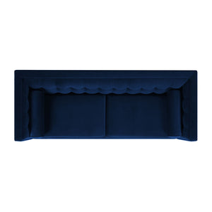 Jack - Modern Tuxedo Tufted Sofa - Navy Blue
