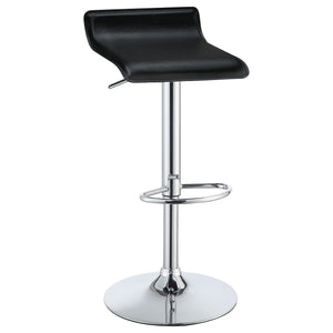 Backless Bar Stool With Adjustable Height - Black