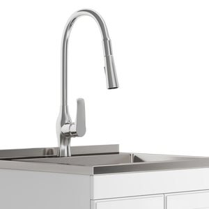 Lawrence - Laundry Cabinet With Faucet And Stainless Steel Sink