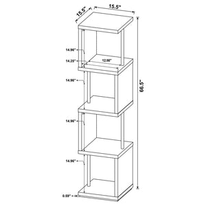 4 Tier Bookcase With Accents
