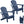 Adirondack Chairs Set of 2 - HDPE Plastic Outdoor Chairs