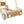 Twin Size Car Bed With Pillow, Ceiling Cloth And LED - Natural