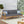 Outdoor 3-Seater Sofa with Cushion and Teak Acacia Wood - Dark Gray