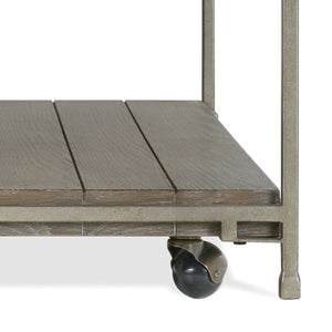 Corbeta 3-Piece Metal Frame Wood Living Room Coffee Table Set