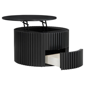 Round Lift Top Coffee Table With Hidden Storage For Living Room