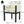Linen Upholstered Armchair with Black Rubber Wood Legs