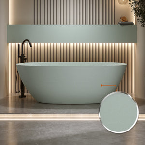 57'' Freestanding Bathtub Resin Stone Soaking Bathtub