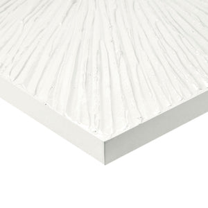 Luminous Burst Signature White Gloss Dimensional Resin Wall Art