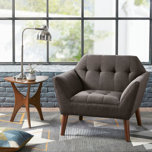 Modern Lounge Chair With Button Tufting