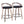 Grotto - Contemporary Fixed Height Counter Stool & Swivel With Round Footrest (Set of 2)