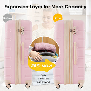 Hardshell Luggage Sets 2 Pieces + Bag Spinner Suitcase With Tsa Lock Lightweight 20" / 28"