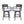 Modern Outdoor Swivel Bar Chairs Set of 2