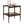 Modern Rectangle End Table (Set of 2) With Tempered Glass Tabletop And Layer - Brown