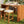 5 Piece Outdoor Bar Set with Acacia Wood Table & Cushioned Stools
