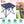 2Pcs Foldable Camping Table Portable Picnic Table Lightweight Travel Desk with 2 Cup Holders/Table Carrying Bag
