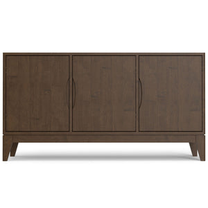 Harper - 3 Door Sideboard Buffet / Storage Cabinet - Walnut Brown