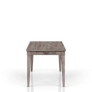 Rustic Dining Table 2 Storage Drawers And Leaf - Gray
