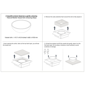 Bathroom Vessel Sink, Circular Design