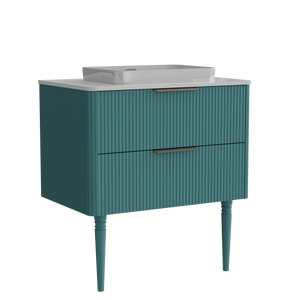 Elena Striped Aquamarine Bathroom Vanity Without Sink