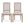 French Country Style Dining Chair with Upholstered Seating and Fluted Legs