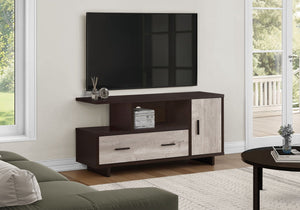 Contemporary TV Stand Console with Storage and Wire Management