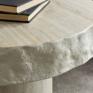 23.82 Inch Faux Mars Textural Patterns Coffee Table