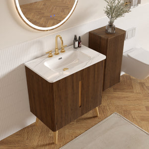 Etna 30"F Striped Bathroom Vanity