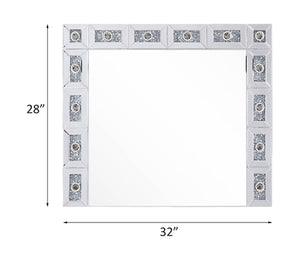 Noralie Mirrored & Faux Diamonds Accent Mirror