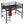 Full Size & Loft Bed With L-Shaped Desk And Shelves - Black
