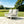 HIPS Loveseat with Cushion, Wood Grain Outdoor Garden Sofa