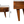 Solid Wood Mini Chestnut Rounded Coffee Table, 2-Drawers