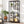 6 Tier, 8 Shelf Etagere Bookcase Storage Display Rack For Living Room - Rustic Brown