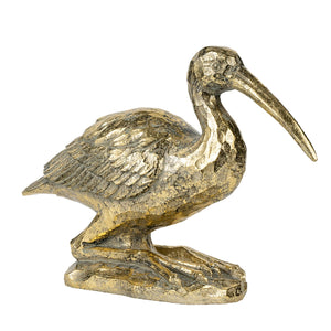 7.1x10.4x3" Kneeling Crane Figurine