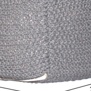 Semi Rounded Pouf, Cable Knitted, Perfect Seating