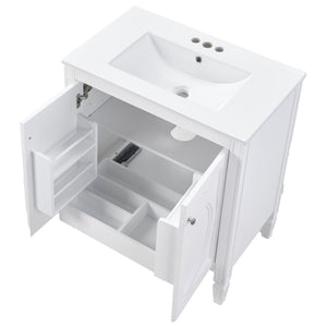 30" No Assembly Needed Vintage Bathroom Vanity