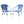 Outdoor Bistro Chairs with Aluminum Frame, Set of 2