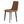 Brown PU Leather Dining Chair with Metal Legs - Set of 4