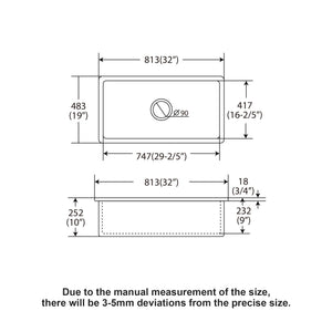 Rectangular Deep Single Bowl Kitchen Sink