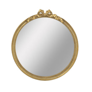 30' x 32.1' Round Decorative Wood Frame Wall Mirror