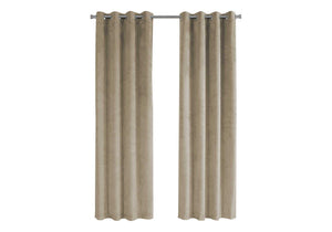 2 Pieces Set Room Darkening Curtain Panels with Grommet