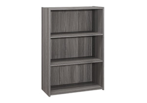 4-Tier Wood Bookshelf with Adjustable Shelves - Dark Gray